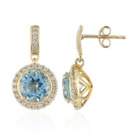 Orecchini in argento con Topazio Blu Cielo