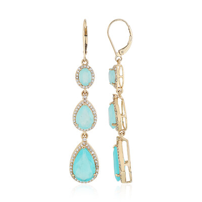 Orecchini in oro con Opale Paraiba (AMAYANI)