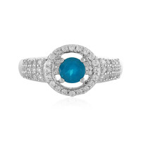 Anello in argento con Apatite Blu Neon