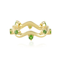 Anello in argento con Diopside Russo