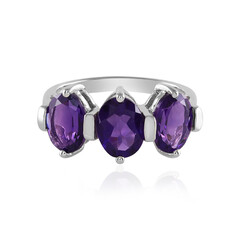 Anello in argento con Ametista Zambiana