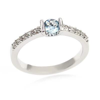 Anello in argento con Acquamarina Ofiki