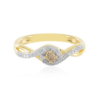 Anello in argento con Diamante Champagne I3