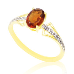 Anello in oro con Citrino Madeira