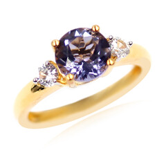 Anello in argento con Quarzo Mirtillo
