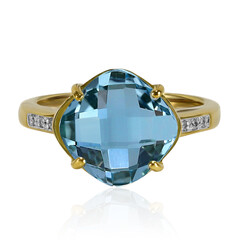 Anello in argento con Topazio Blu Cielo