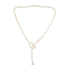 Collana in argento con Perla d'Acqua Dolce Bianca (TPC)