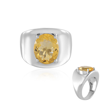 Anello in argento con Citrino