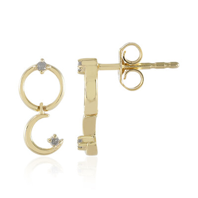 Orecchini in argento con Diamante I3 (J)