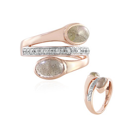 Anello in argento con Labradorite Porpora Maniry (KM by Juwelo)