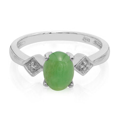 Anello in argento con Crisoprasio Imperiale