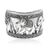 Anello in argento con Marcassite