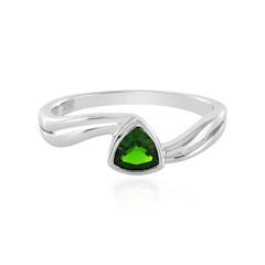 Anello in argento con Diopside Russo