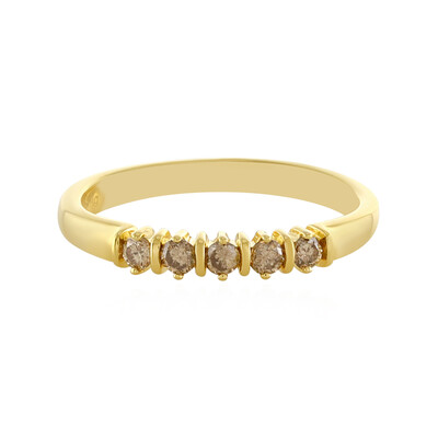 Anello in argento con Diamante Champagne I4