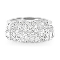 Anello in argento con Topazio Bianco