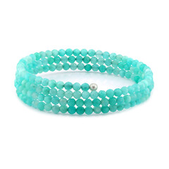 Bracciale in acciaio con Amazzonite (Riya)