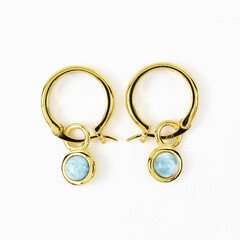 Orecchini in argento con Larimar