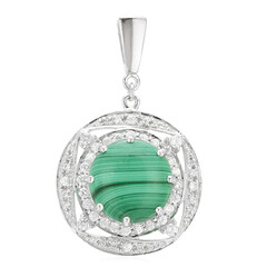Ciondolo in argento con Malachite