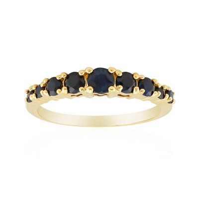 Anello in argento con Zaffiro Nero