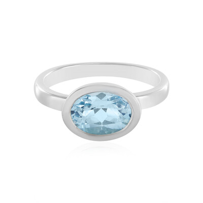 Anello in argento con Topazio Blu Cielo