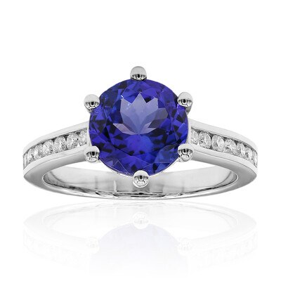 Anello in platino con Tanzanite AAA