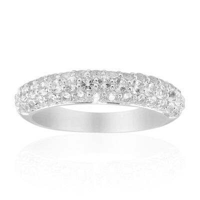 Anello in argento con Topazio Bianco