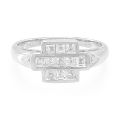 Anello in argento con Zaffiro Bianco
