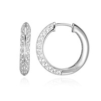 Orecchini in argento con Topazio Bianco(Adela Silber)