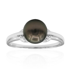 Anello in platino con Perla Tahitiana