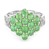 Anello in argento con Cianite Menta