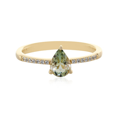 Anello in oro con Pietra del Sole dell'Oregon