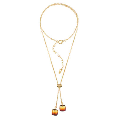 Collana in argento con Ambra Sunrise Baltica (dagen)
