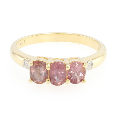 Anello in oro con Zaffiro Padparadscha (non riscaldato) (AMAYANI)