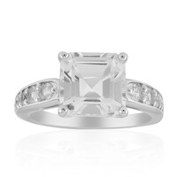 Anello in argento con Topazio Bianco