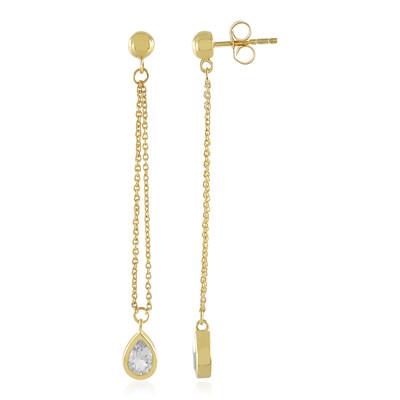 Orecchini in argento con Topazio Bianco