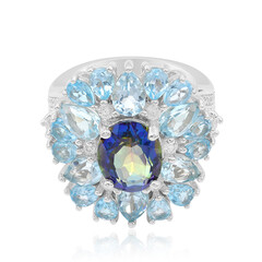 Anello in argento con Quarzo Mistico Blu