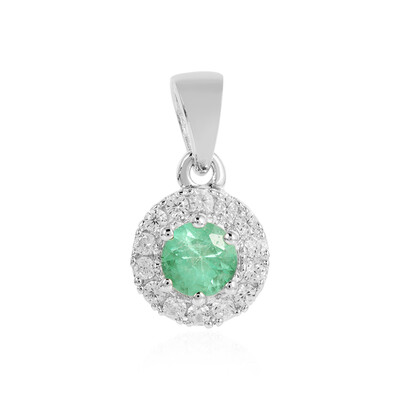 Ciondolo in argento con Smeraldo Colombiano (MONOSONO COLLECTION)
