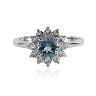 Anello in argento con Topazio Blu Cielo
