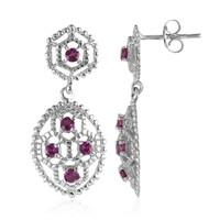 Orecchini in argento con Rodolite