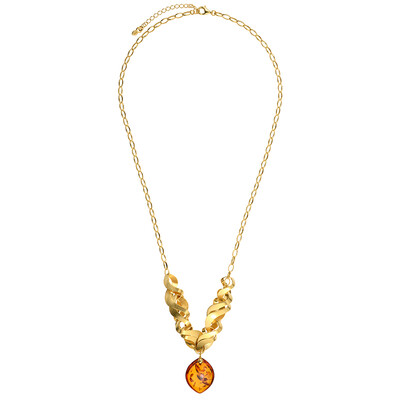 Collana in argento con Ambra Baltica (dagen)