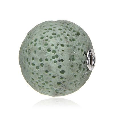 Ciondolo in argento con Lava Verde (MONOSONO COLLECTION)