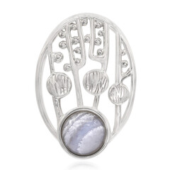 Ciondolo in argento con Agata Blue Lace