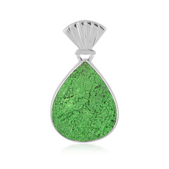 Ciondolo in argento con Uvarovite (Bali Barong)
