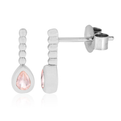 Orecchini in argento con Quarzo Rosa