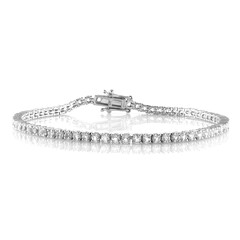 Bracciale in argento con Topazio Bianco
