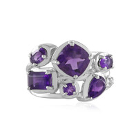 Anello in argento con Ametista del Marocco