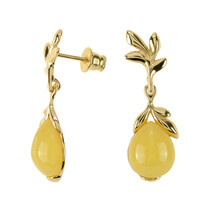 Orecchini in argento con Ambra Baltica