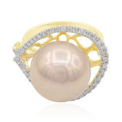Anello in oro con Perla Ming Rosa (TPC)