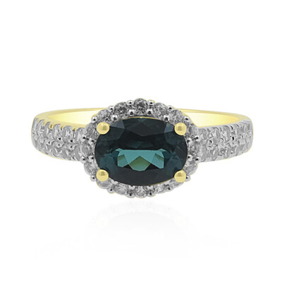 Anello in oro con Indicolite Brasiliana