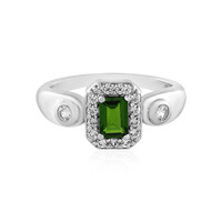 Anello in argento con Diopside Russo